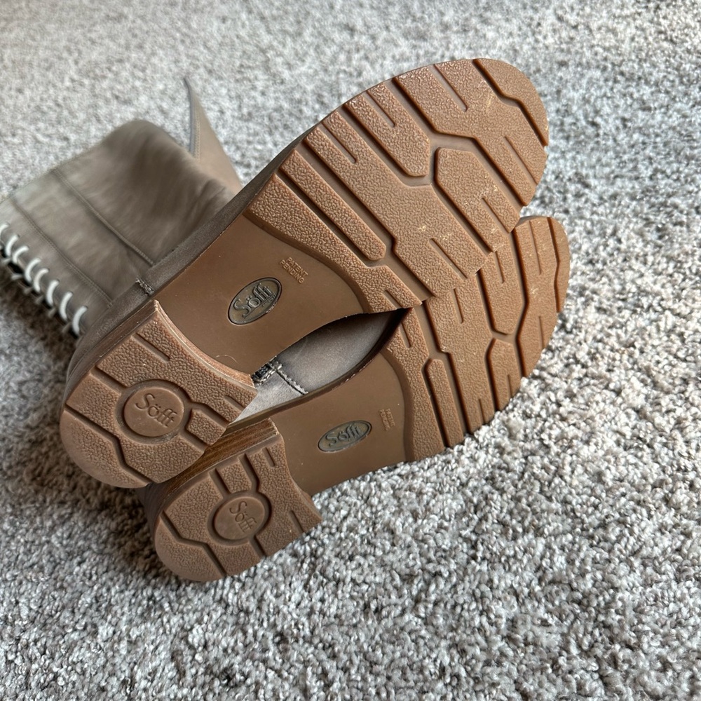 Sofft Sharnell Leather Tall Boots grey size 8 - Picture 13 of 15